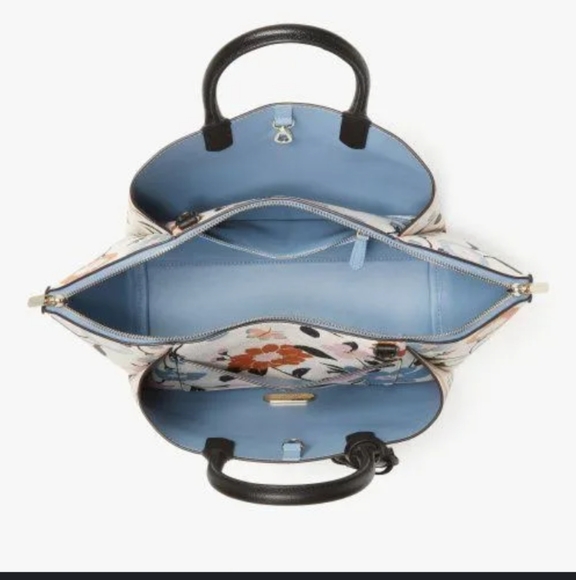 Kate Spade- Avenue Floral Garden Medium Satchel (Multicolor 🩵🩷) - Picture 8 of 15